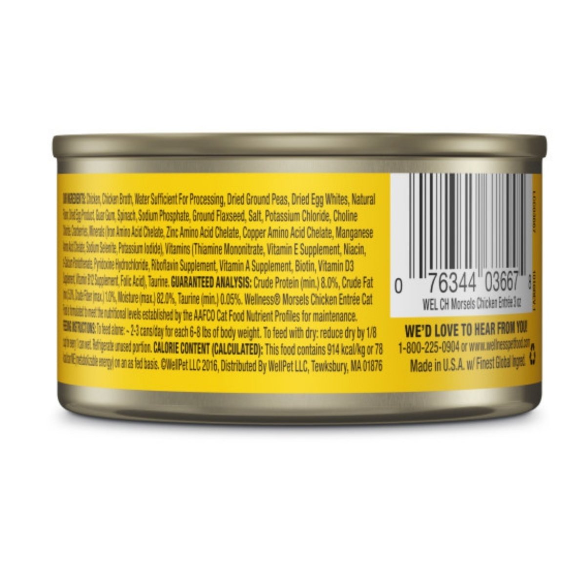 Wellness Cat Complete Health Morsel Chicken Entrée 3oz. (Case of 24) - Pets Perfect