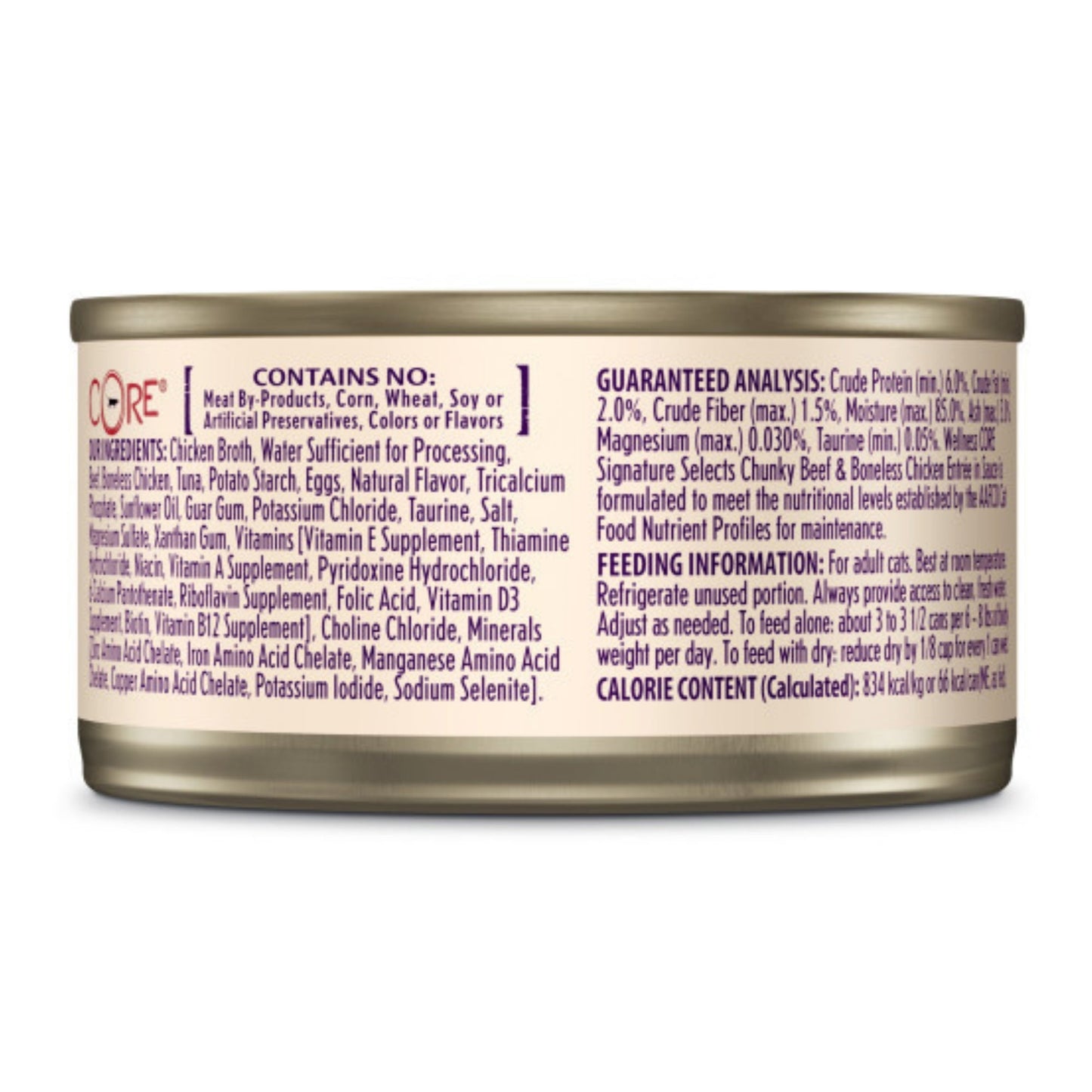Wellness Cat Core Signature Select Chunky Beef Chicken Entrée, view 4