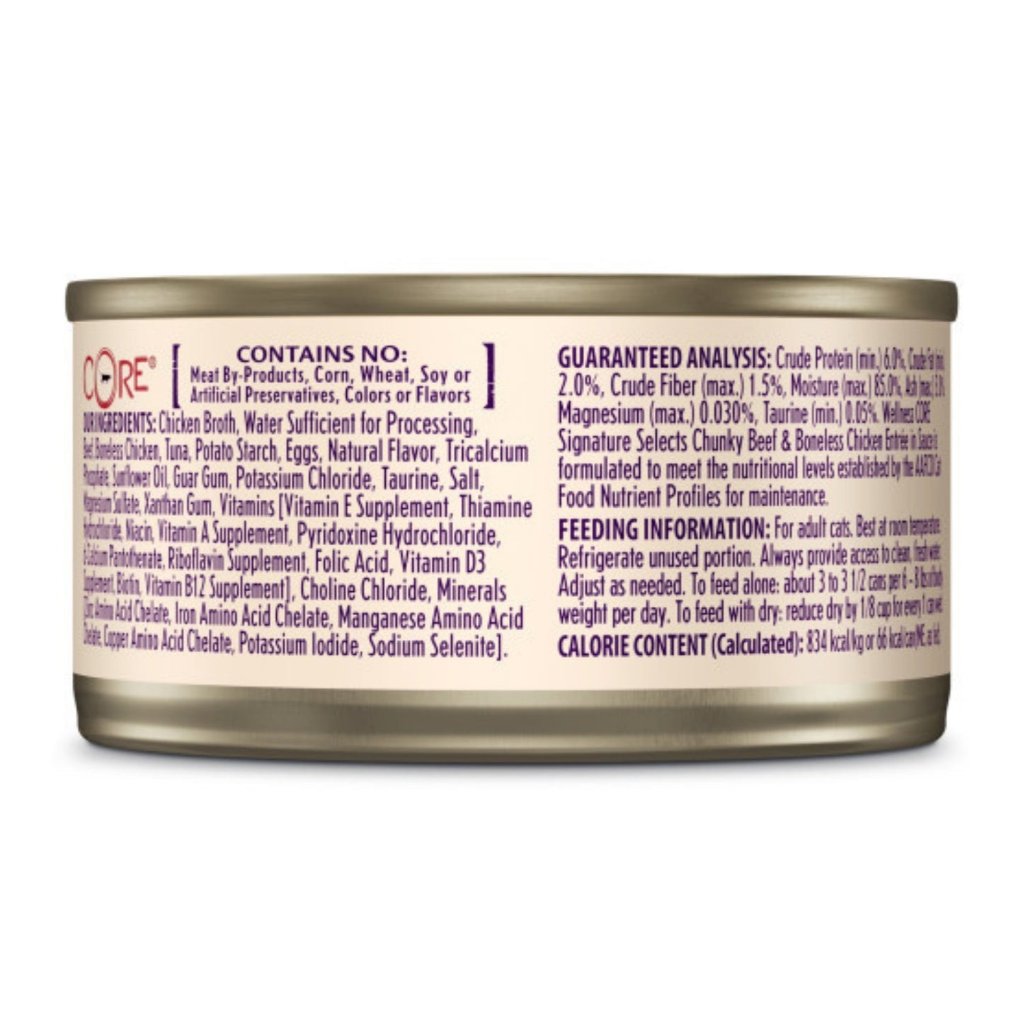 Wellness Cat Core Signature Select Chunky Beef Chicken Entrée, view 3