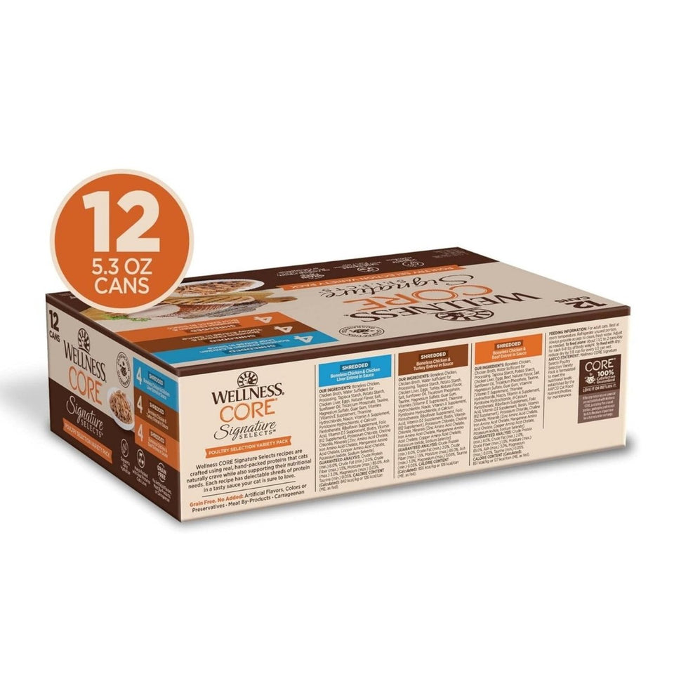 Wellness CORE Signature Selects Cat Poultry Variety, 5.3 oz, 12 ct, view 4