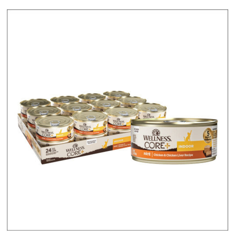 Wellness Cat Core Indoor Chicken & Chicken Liver Pate 5.5 oz. 24 ct
