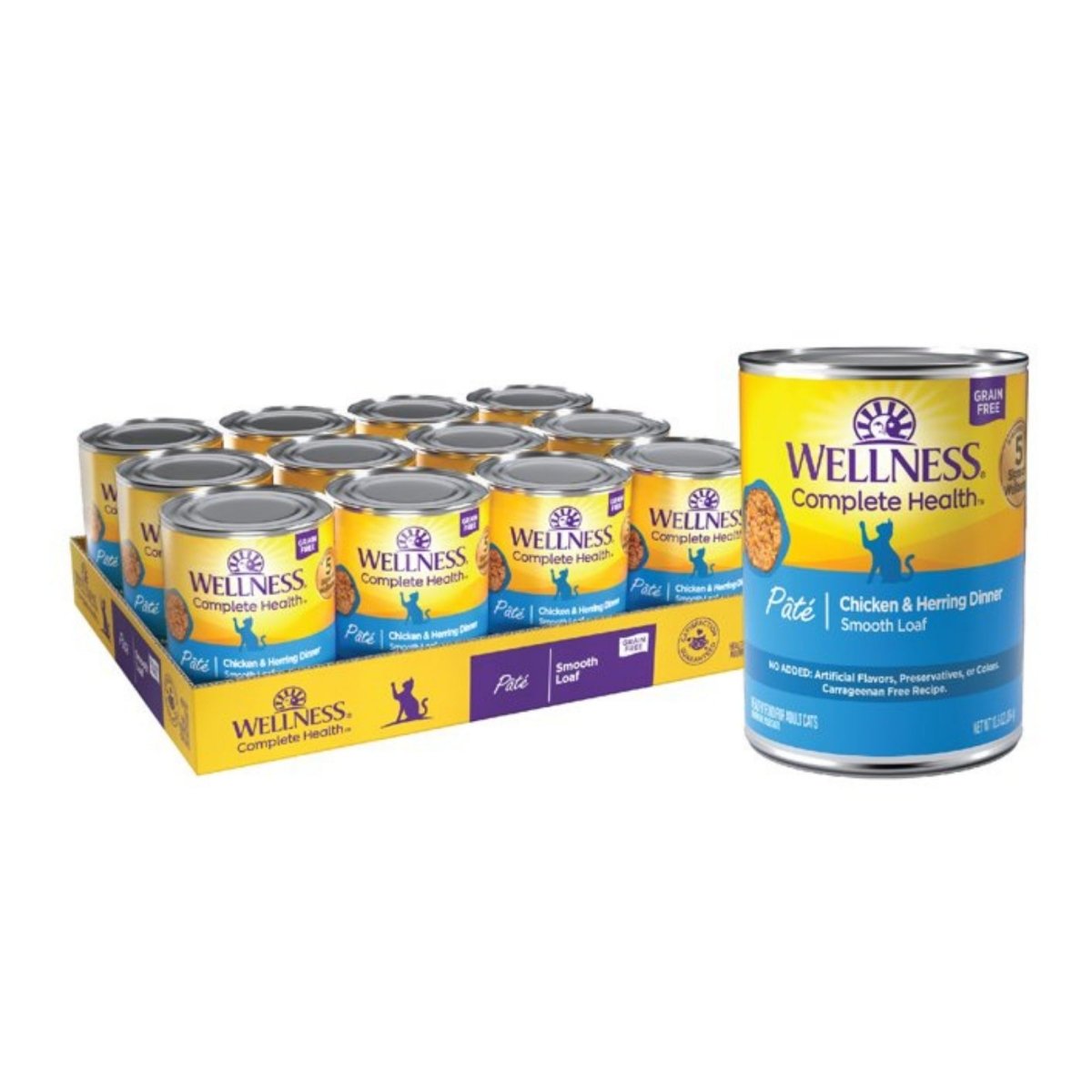 Wellness Cat Complete Health Grain - free Chicken Herring Pate 12.5oz. (Case of 12) - Pets Perfect