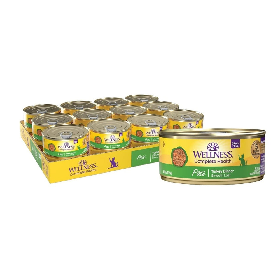 Wellness Complete Health GF Wet Cat Food - Turkey Pate, 3 oz, 24 ct