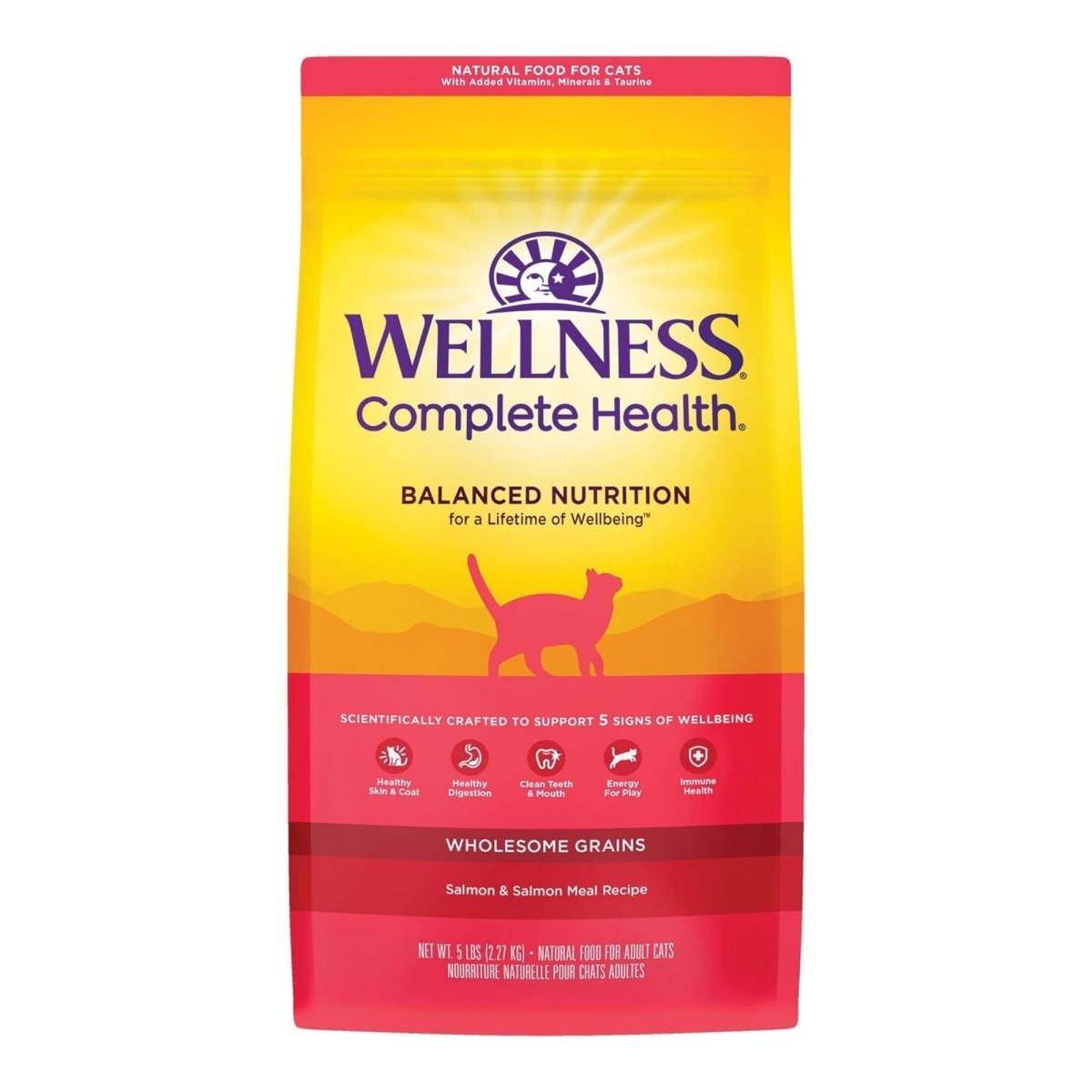 Wellness Cat Complete Health Adult Salmon Meal 5Lb - Pets Perfect