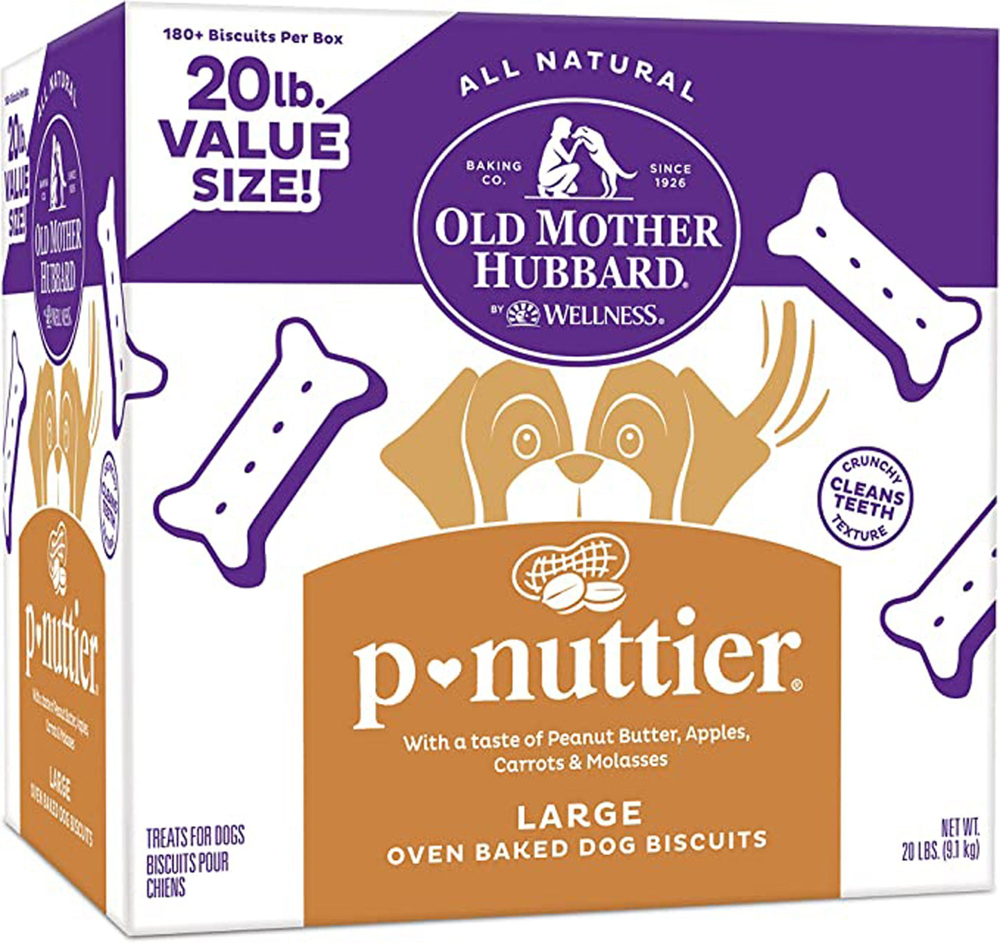 Omh Large P-Nuttier 20 lb Bulk Crunchy Classic Snacks