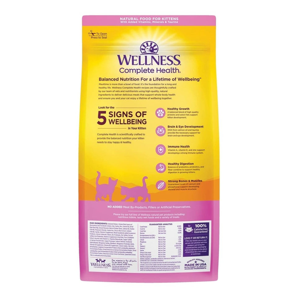 Wellness Complete Health Dry Kitten Wet Cat Food, 5 lb, view 2