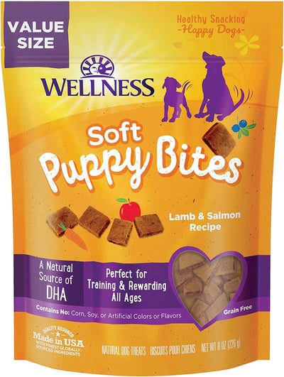 Wellness Soft Puppy Bites Value Bag Lamb Salmon, 8 oz