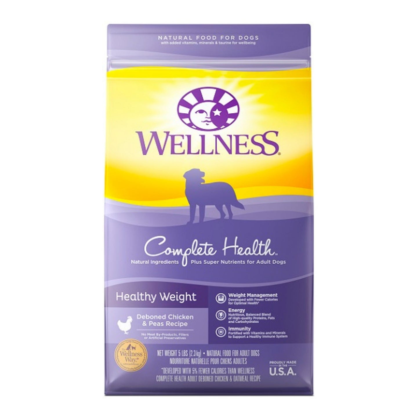 Wellness Dog Healthy Weight 5 lb Chicken Peas Complete Health
