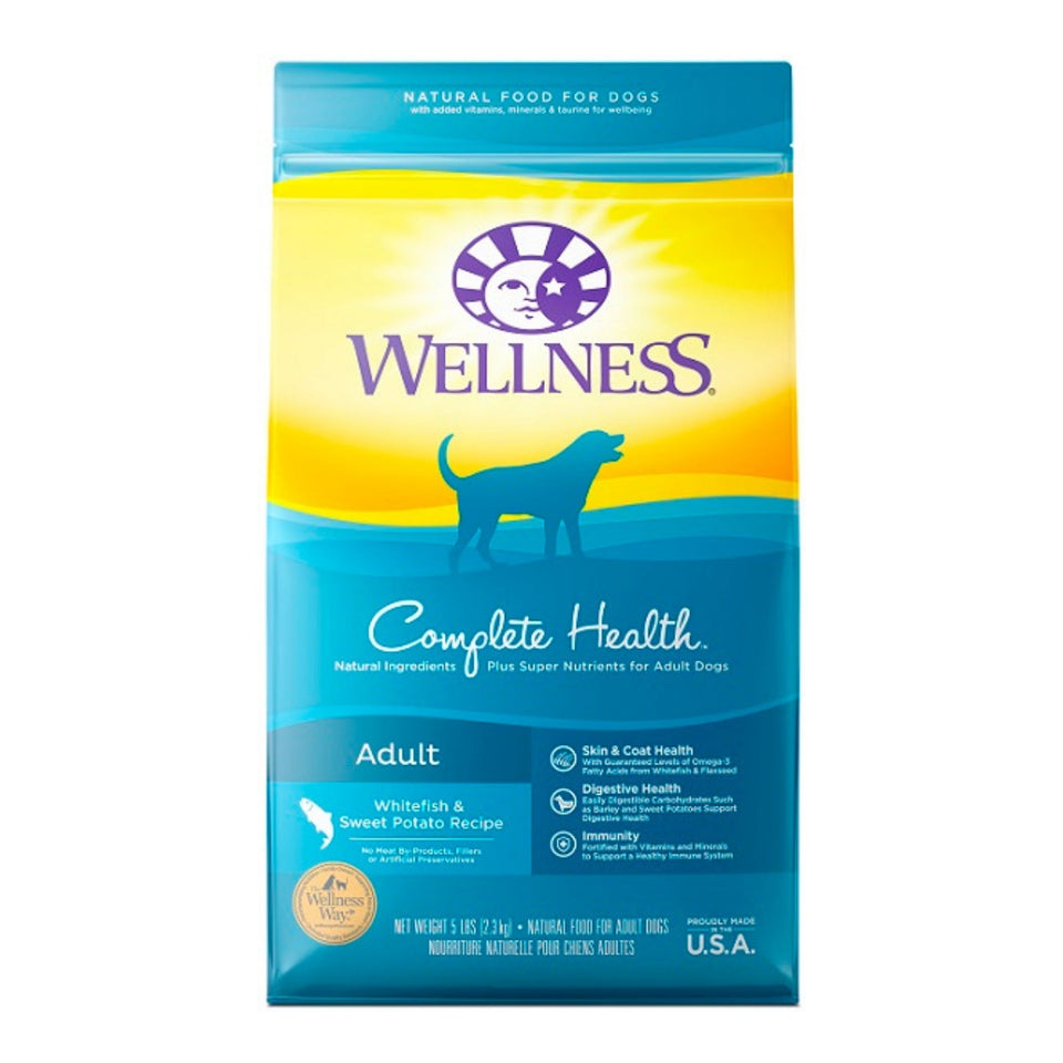 Wellness Dog Whitefish Sweet Potato 5Lb Adult Complete Health