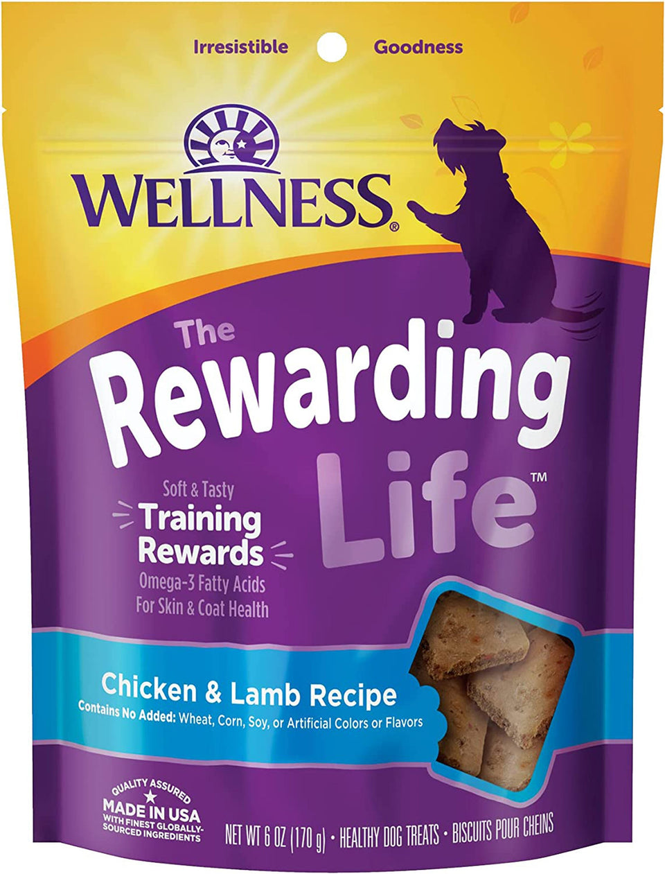 Wellness Rewarding Life Soft Dog Treats, Chicken & Lamb, 6 oz