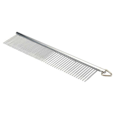 Safari Dog Grooming Comb Medium/Coarse, Silver, 7.25 in