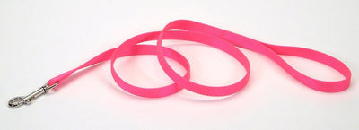 Coastal SinglePly Nylon Dog Leash Neon, Pink, 3/4 in x 4 ft - Pets Perfect