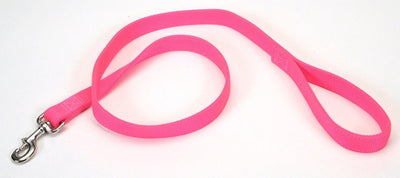 Coastal DoublePly Nylon Dog Leash Neon Pink, 1 in x 4 ft