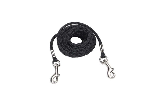 Coastal Poly Petite Dog Tie Out Black, 1ea/5/32 In X 15 ft