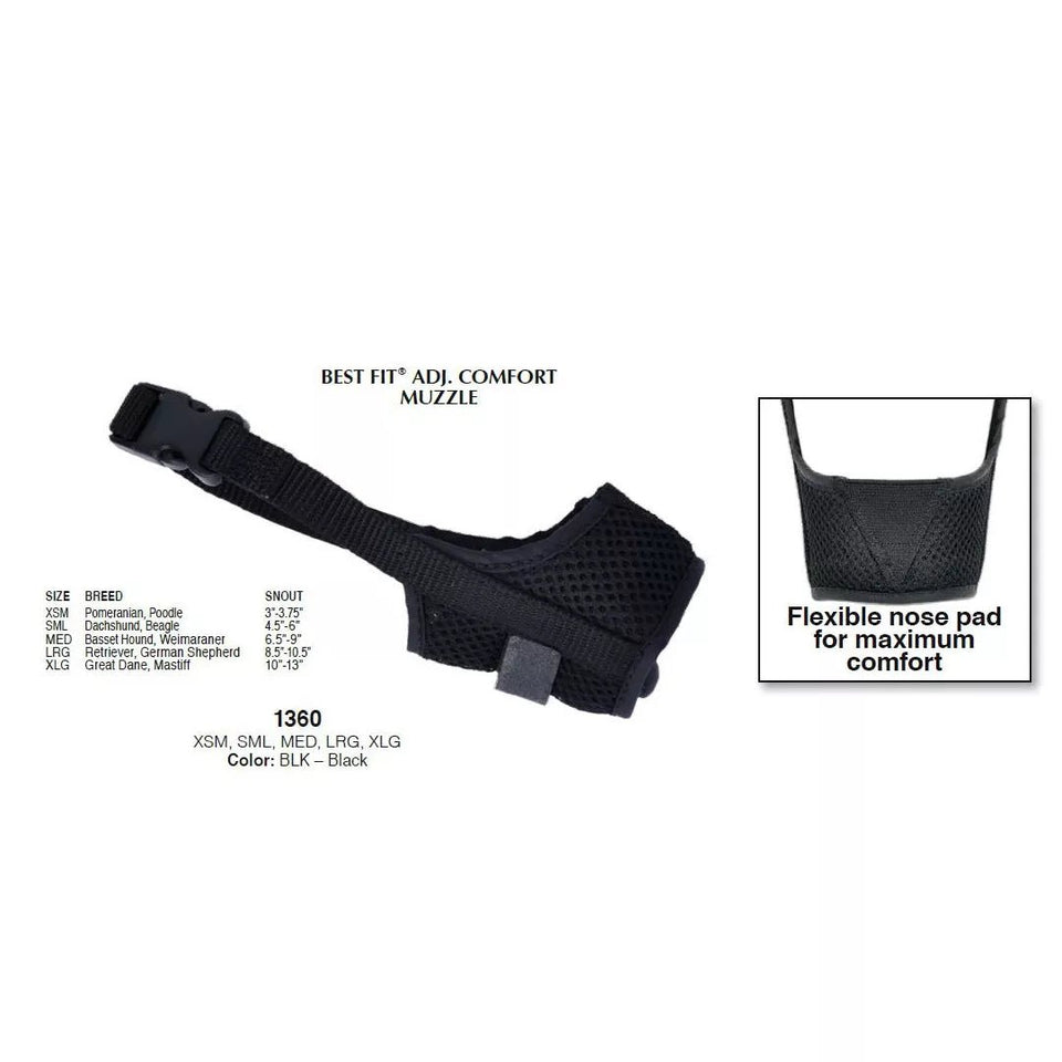 Coastal Best Adjustable Black Muzzle-Small - Pets Perfect