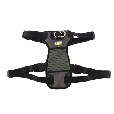 Walk Right Front-Connect Padded Dog Harness, Black, Large, 26-38 in