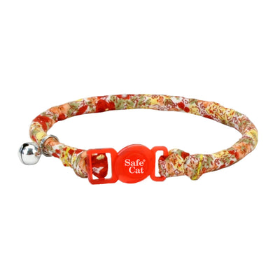 Coastal Products Safe Cat Round Fashion Cat Collar Red Floral, 12 in