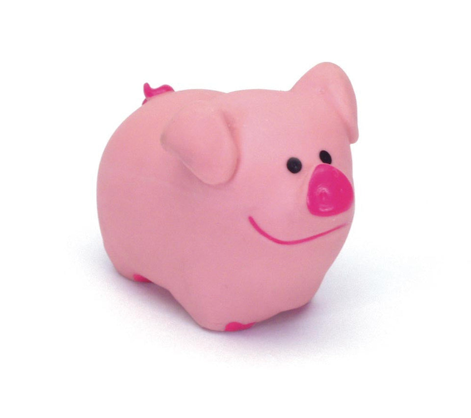 Rascals Latex Pig Dog Toy, Pink, 2.75 in
