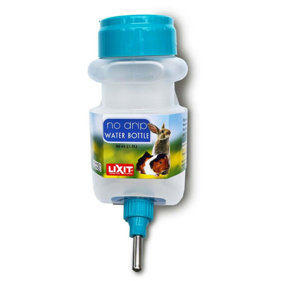 Lixit No Drip Top Fill Water Bottle Rabbit and Guinea Pig White, Clear 1ea/44oz.