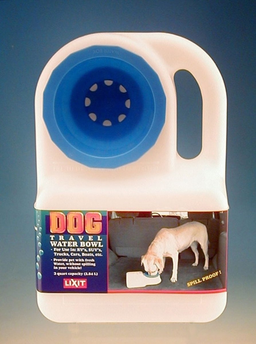 Lixit Water Boy Travel Bottle with Bowl White 1ea - Pets Perfect