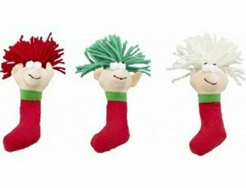 Spot Holiday Wooly Elf Cat Toy With Catnip - Assorted