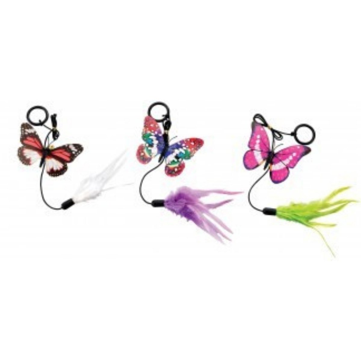 Spot 8” Fluttering Butterfly with Teaser Ring Assorted - Pets Perfect