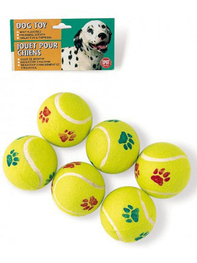 Spot Tennis Ball Dog Toy Assorted, 2.5 in, 6 ct