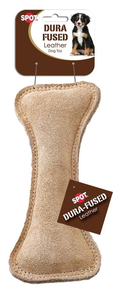 Dura - Fused Leather Bone Dog Toy Brown 1ea/7 in - Pets Perfect