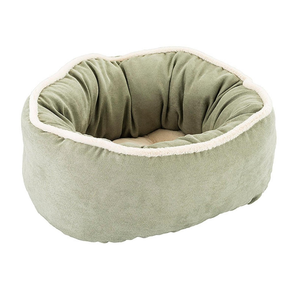 Ethical Pet Sleep Zone Shearling Oval Cuddler 18" Sage - Pets Perfect