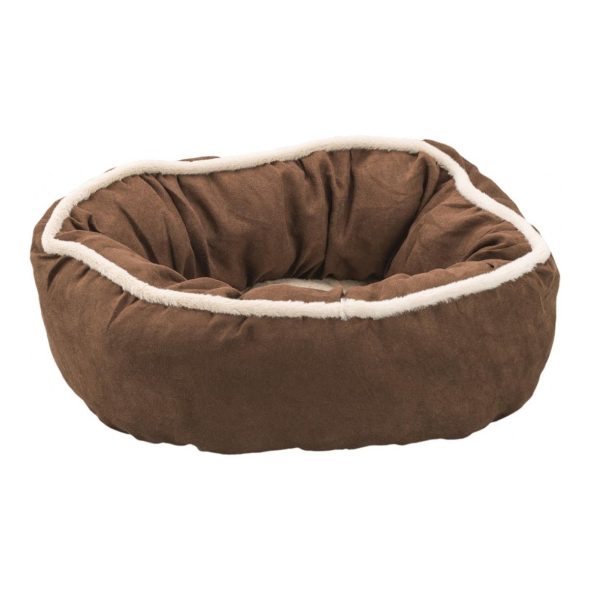 Ethical Pet Sleep Zone Shearling Oval Cuddler 18" Chocolate - Pets Perfect