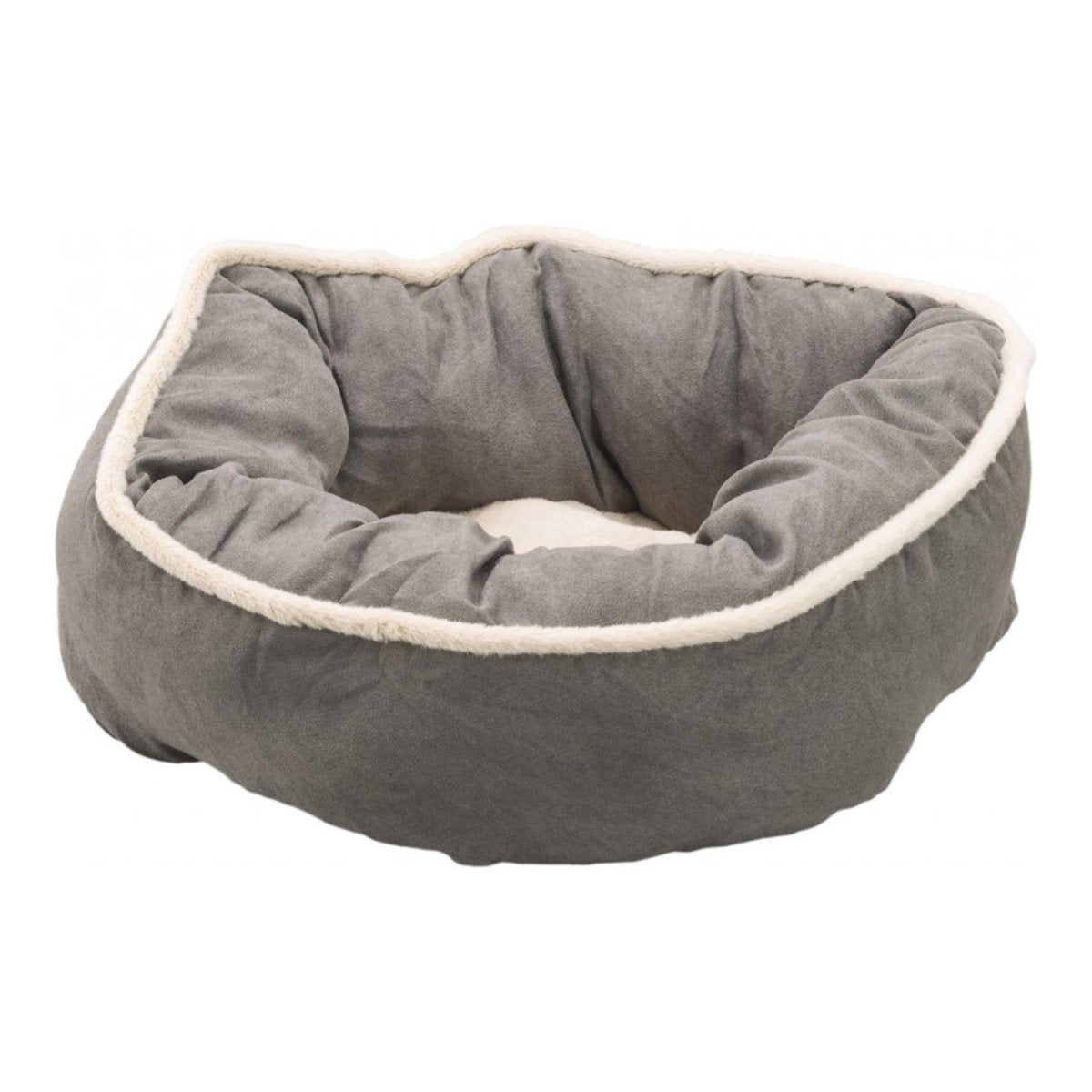 Ethical Pet Sleep Zone Shearling Oval Cuddler 18" Deep Gray - Pets Perfect