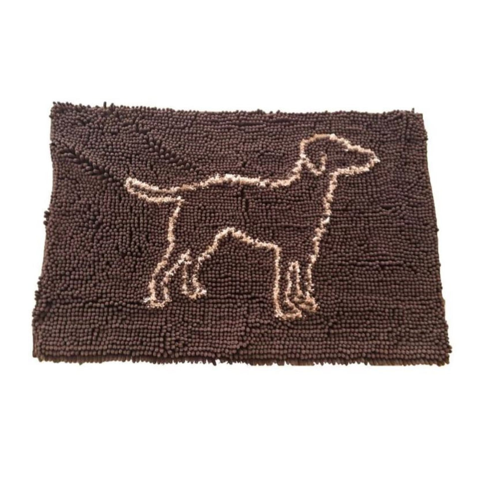 Spot 35” x 24” Brown Clean Paws Micro-fiber Mat