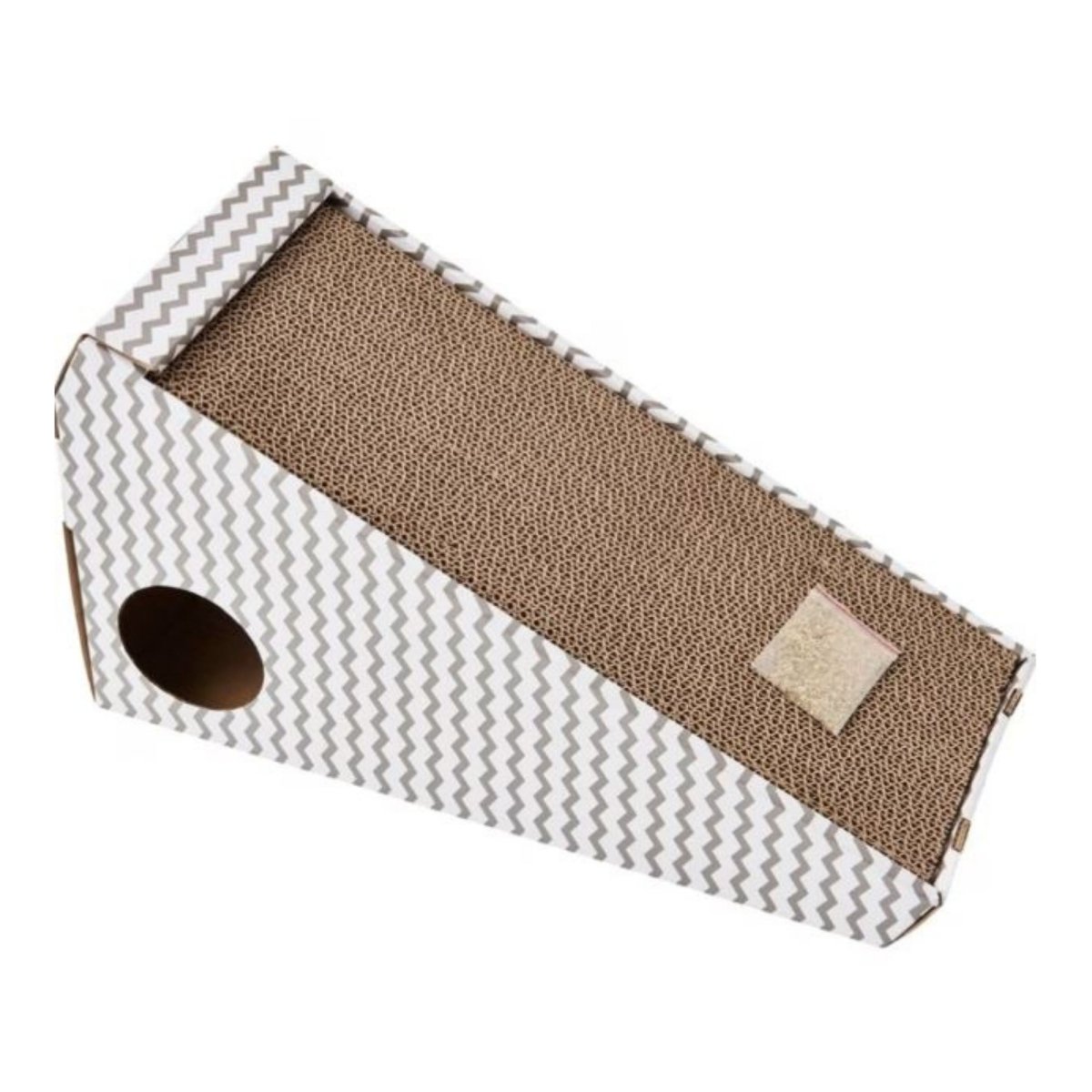 Spot 17" Ramp Cat Scratcher with catnip pouch and toy - Pets Perfect