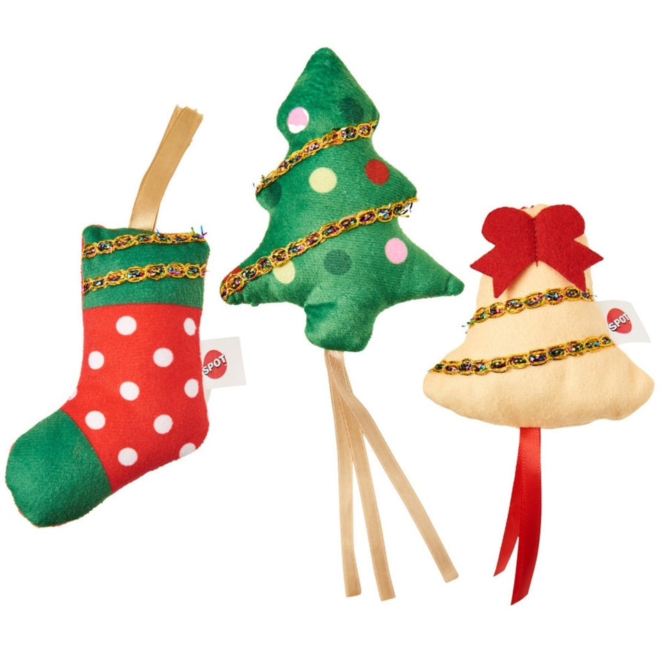 Holiday Festive Catnip Toys Assorted, 4 in