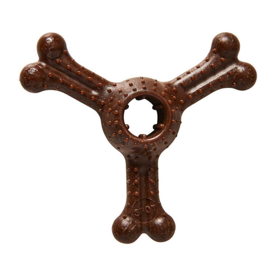 Bam-Bone Plus Triple Chew Dog Toy Bison, 4 in