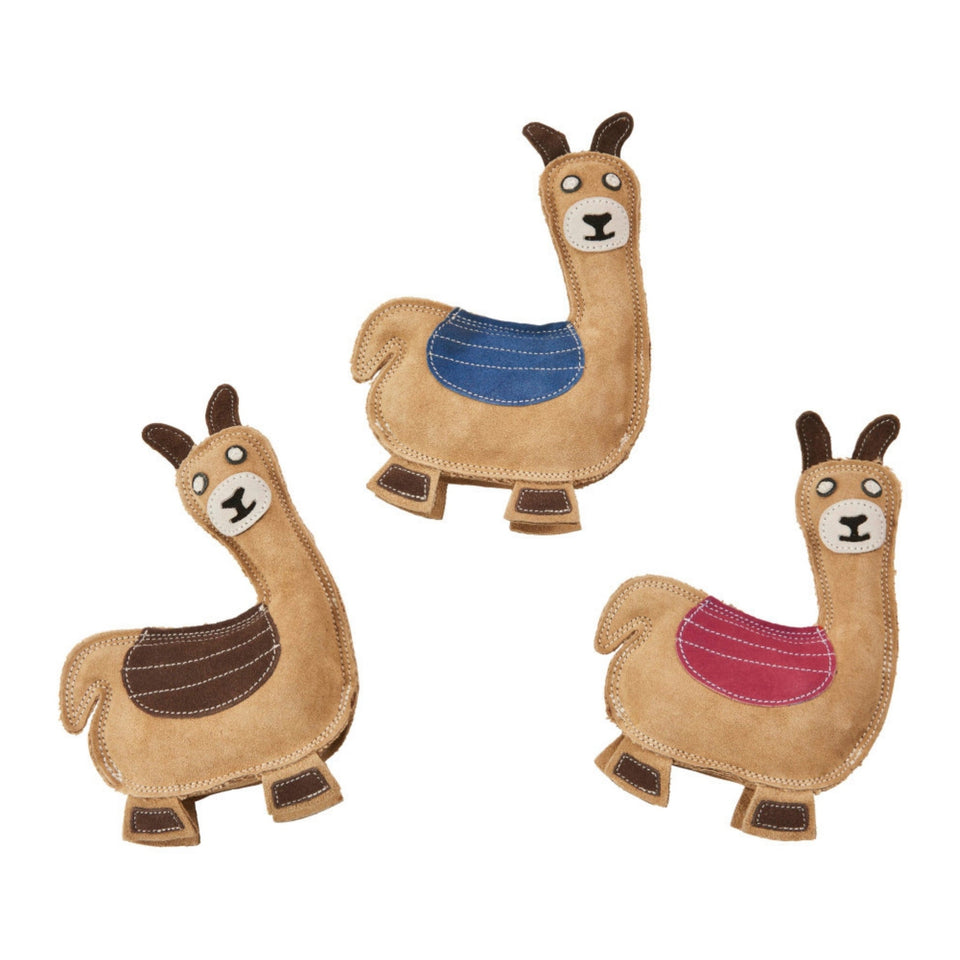 Spot Dura-fuse Leather Llama Dog Toy Assorted, 1ea/9 in