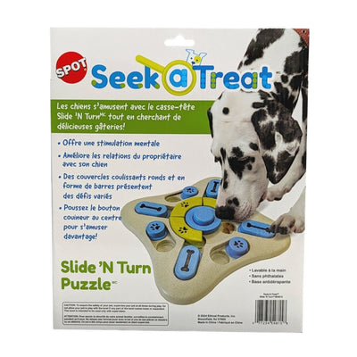 Spot SeekATreat Slide'n Turn Puzzle Dog Toy - Pets Perfect