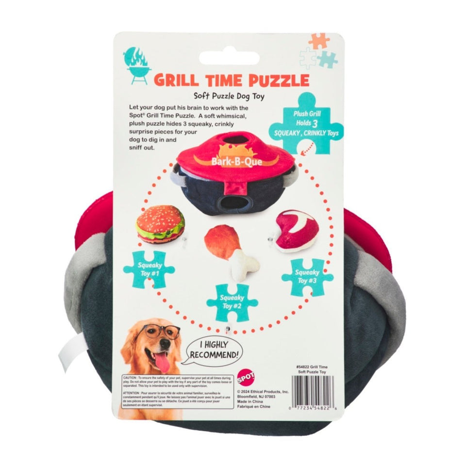 Spot Grill Time Puzzle Dog Toy 8 in - Pets Perfect