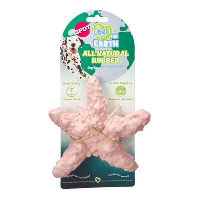 Ethical Pet Love the Earth Natural Rubber Starfish Dog Toy
