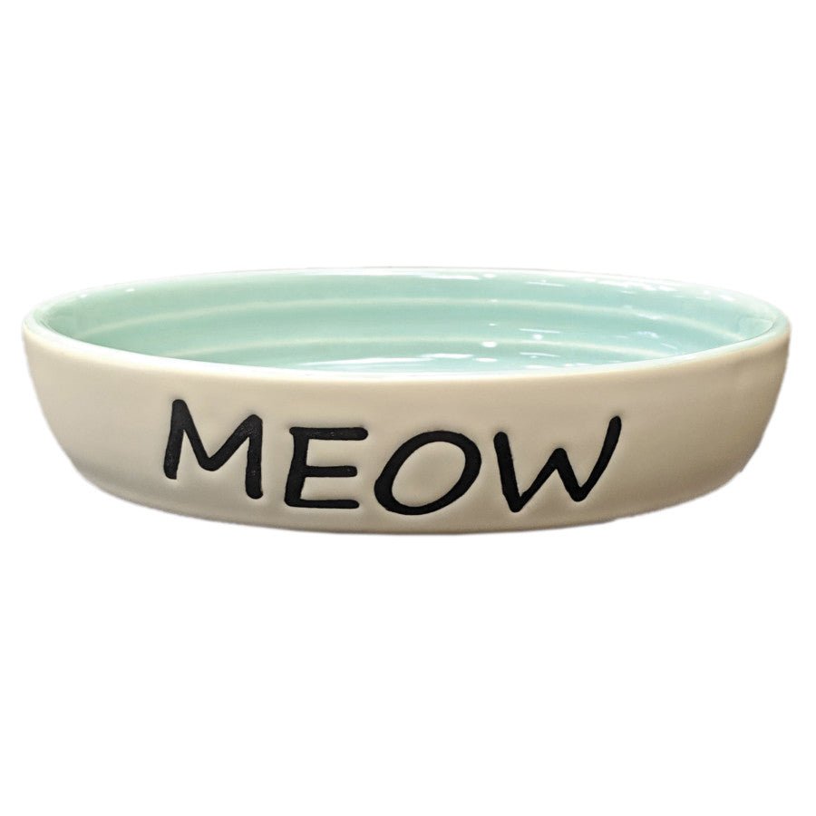 Spot Meow Oval Cat Bowl Green, 1ea/6 in - Pets Perfect
