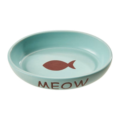Spot Portofino Oval Cat Dish Sky Blue, 6 in