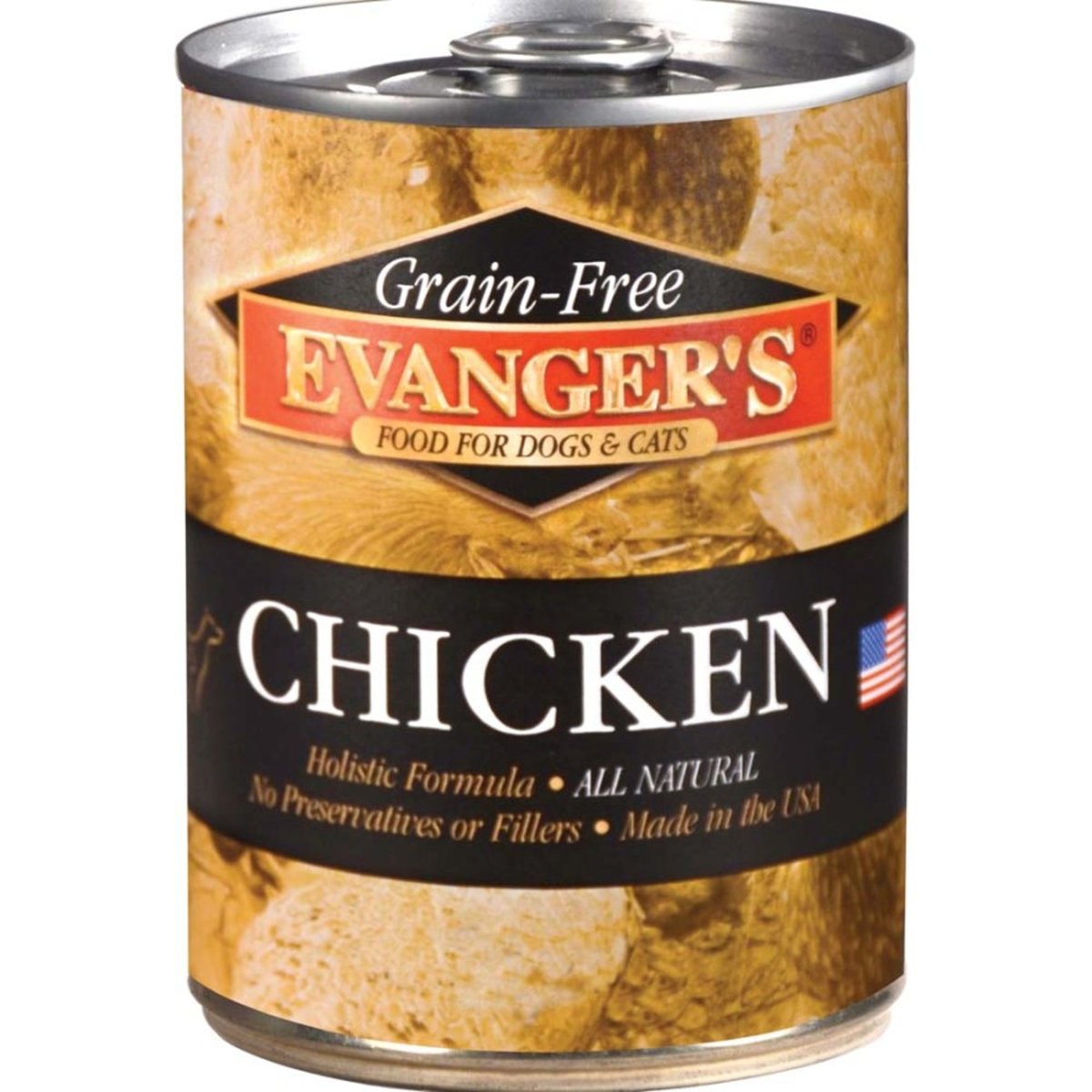 Evanger's Grain - Free Wet Dog & Cat Food Chicken 12.8oz 12pk - Pets Perfect