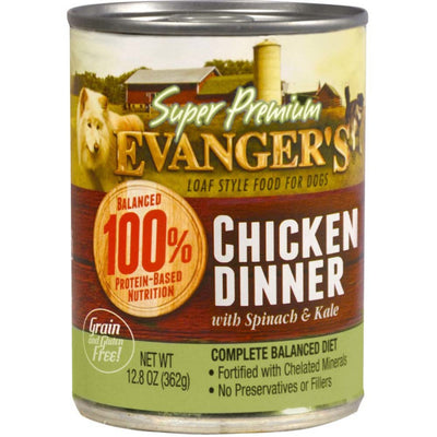 Evanger's Super Premium Wet Dog Food Chicken, 12.8 oz each, Case of 12