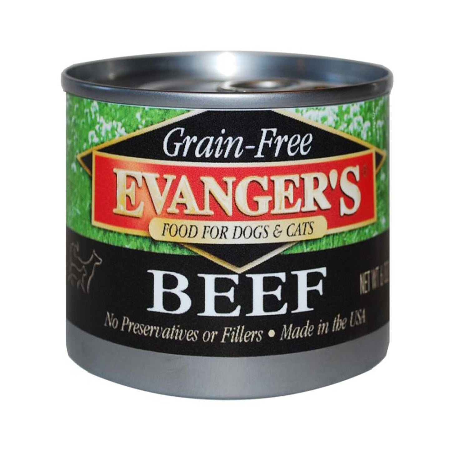 Evanger's Grain-Free Wet Dog & Cat Wet Dog Food Beef, 6 oz 24 ct