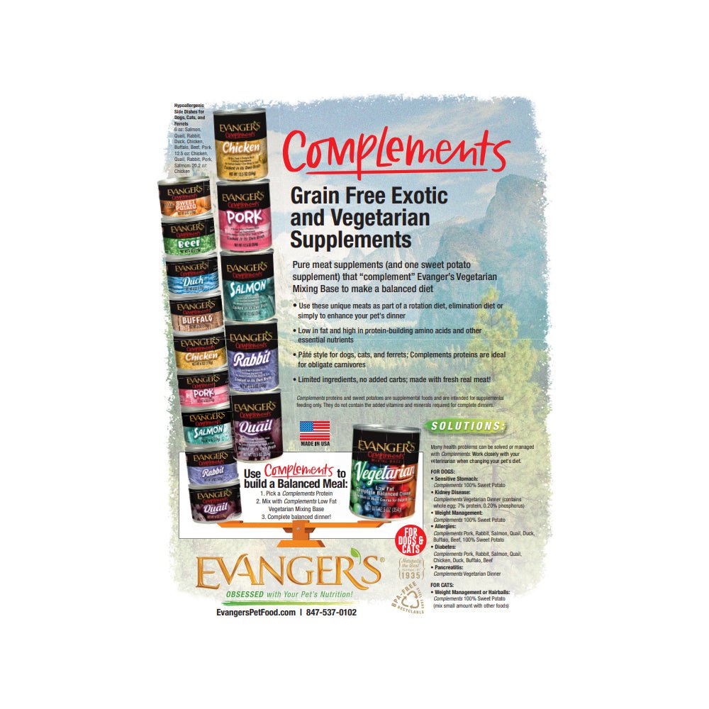 Evanger's Grain - Free Wet Dog & Cat Food Pork 6oz 24pk - Pets Perfect
