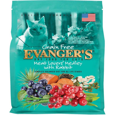Evanger's Meat Lover's Medley GF Dry Cat Food, Buffalo, Pork & Rabbit