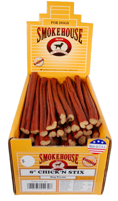 Smokehouse USA Made Chicken Stix Dog Treats 8 in, 60 ct
