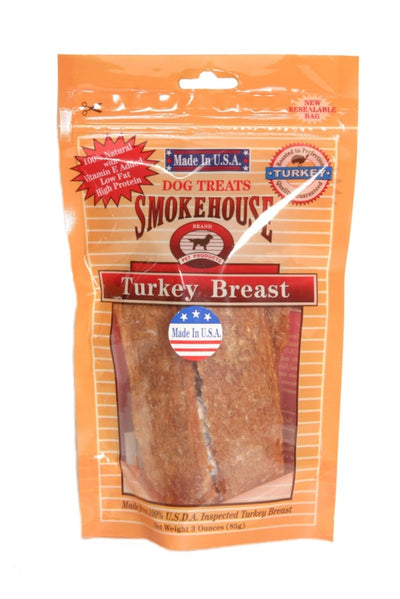Smokehouse USA Made Turkey Breast Dog Treat, 3 oz - Pets Perfect