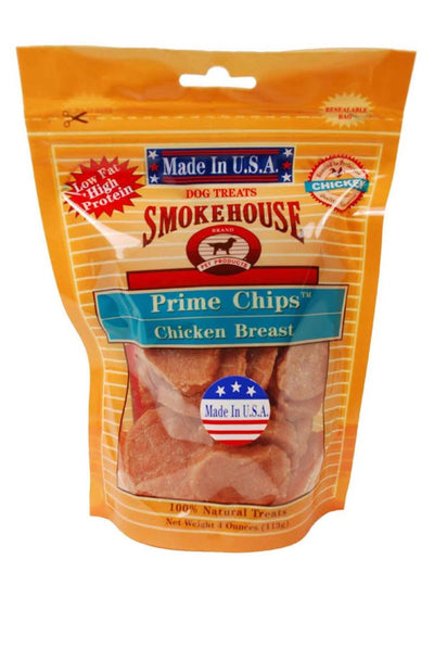 Smokehouse USA Made Prime Chips Dog Treat Chicken, 4 oz - Pets Perfect