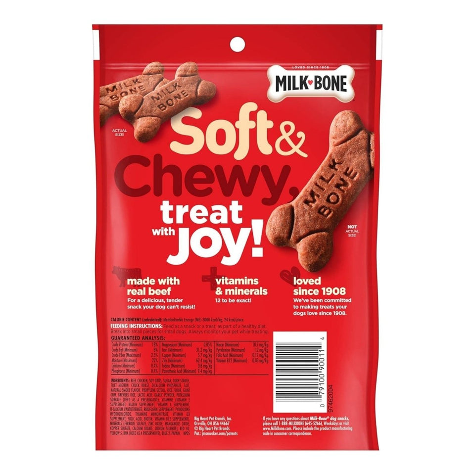 Milk-Bone Soft & Chewy Dog Treats Beef & Filet Mignon 5.6 oz - Pets Perfect